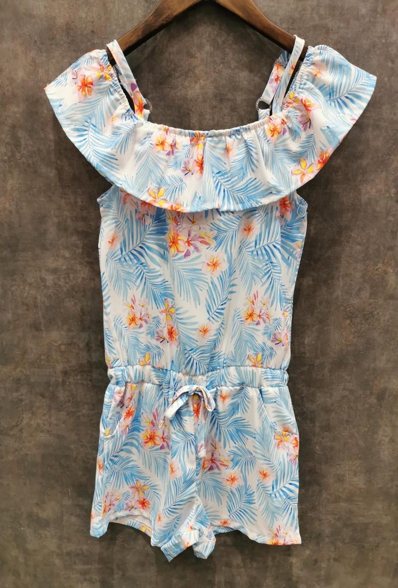 Mayorista Squared & Cubed - Mono corto estampado tropical con tirantes