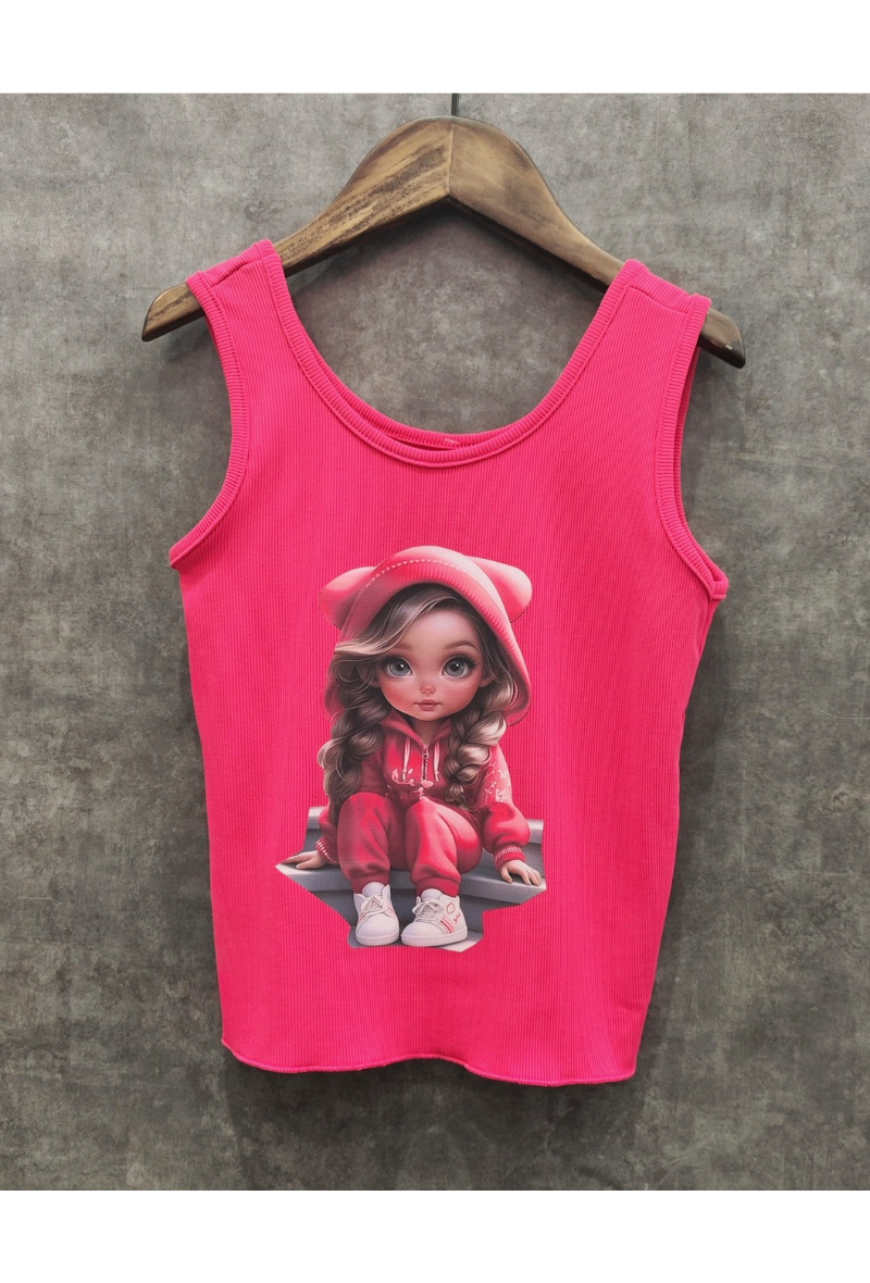 Großhändler Squared & Cubed - Geripptes Tanktop für Mädchen