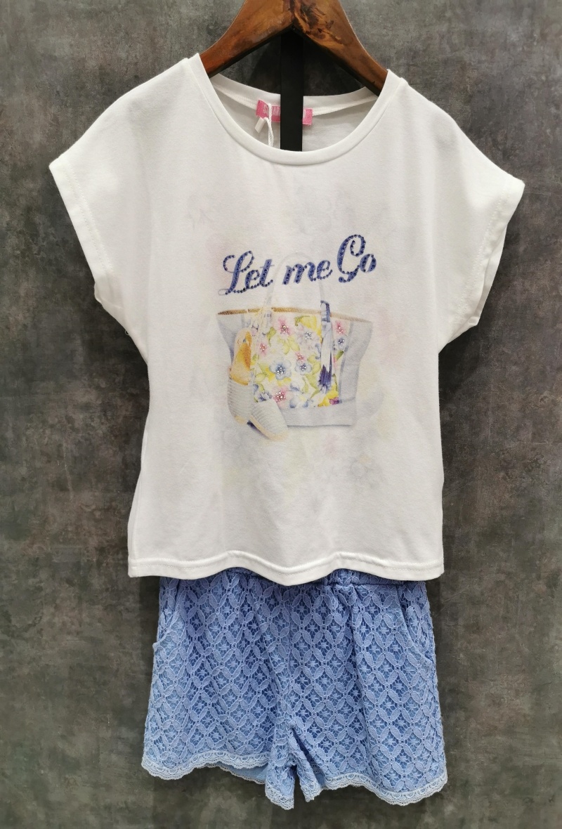 Grossista Squared & Cubed - Set maglietta con pantaloncini in pizzo
