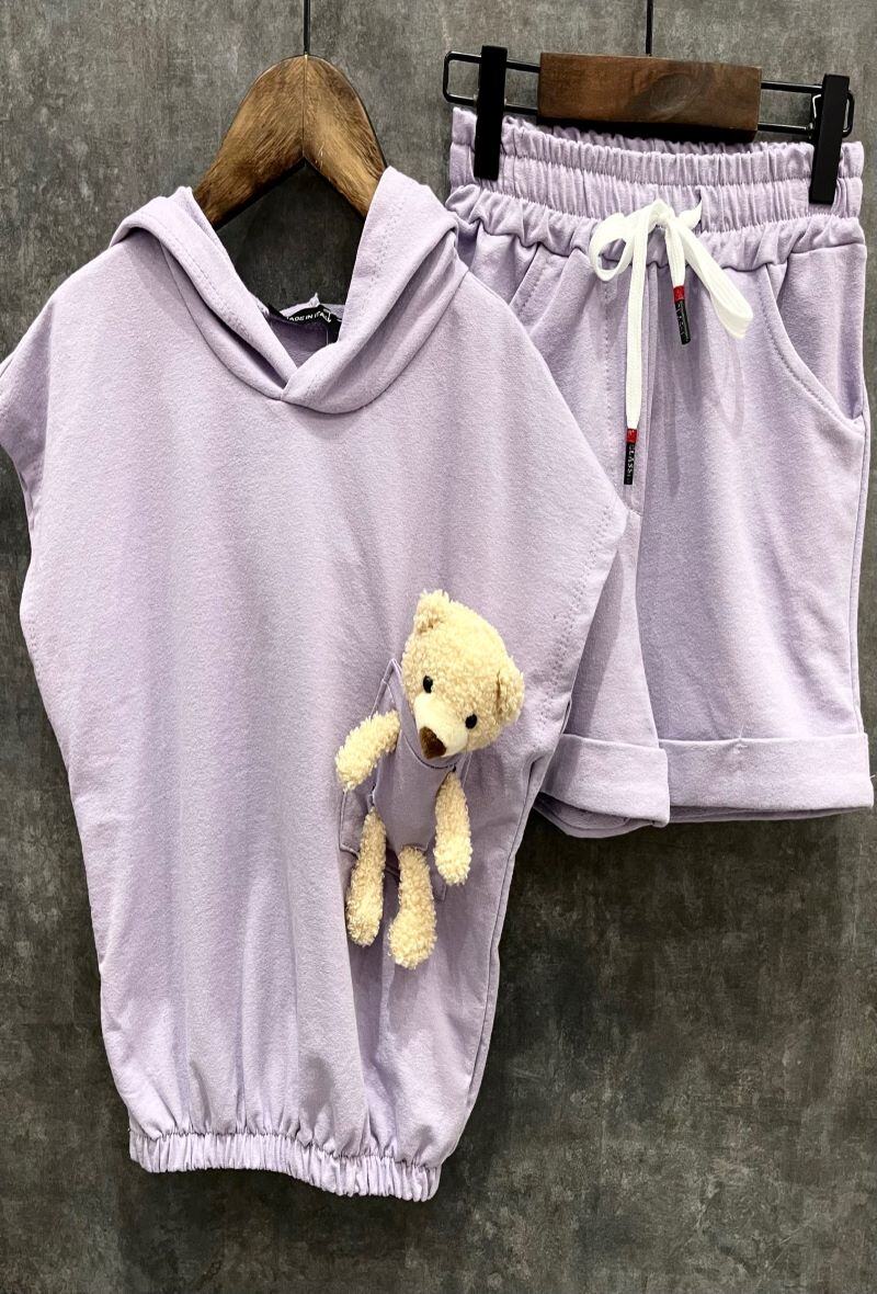 Grossiste Squared & Cubed - Ensemble sweat et short avec nounours amovible