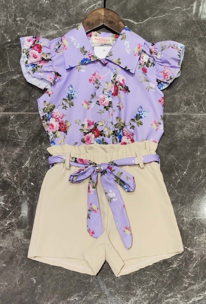 Wholesaler Squared & Cubed - Girl 2-pieces set of shirt + short
