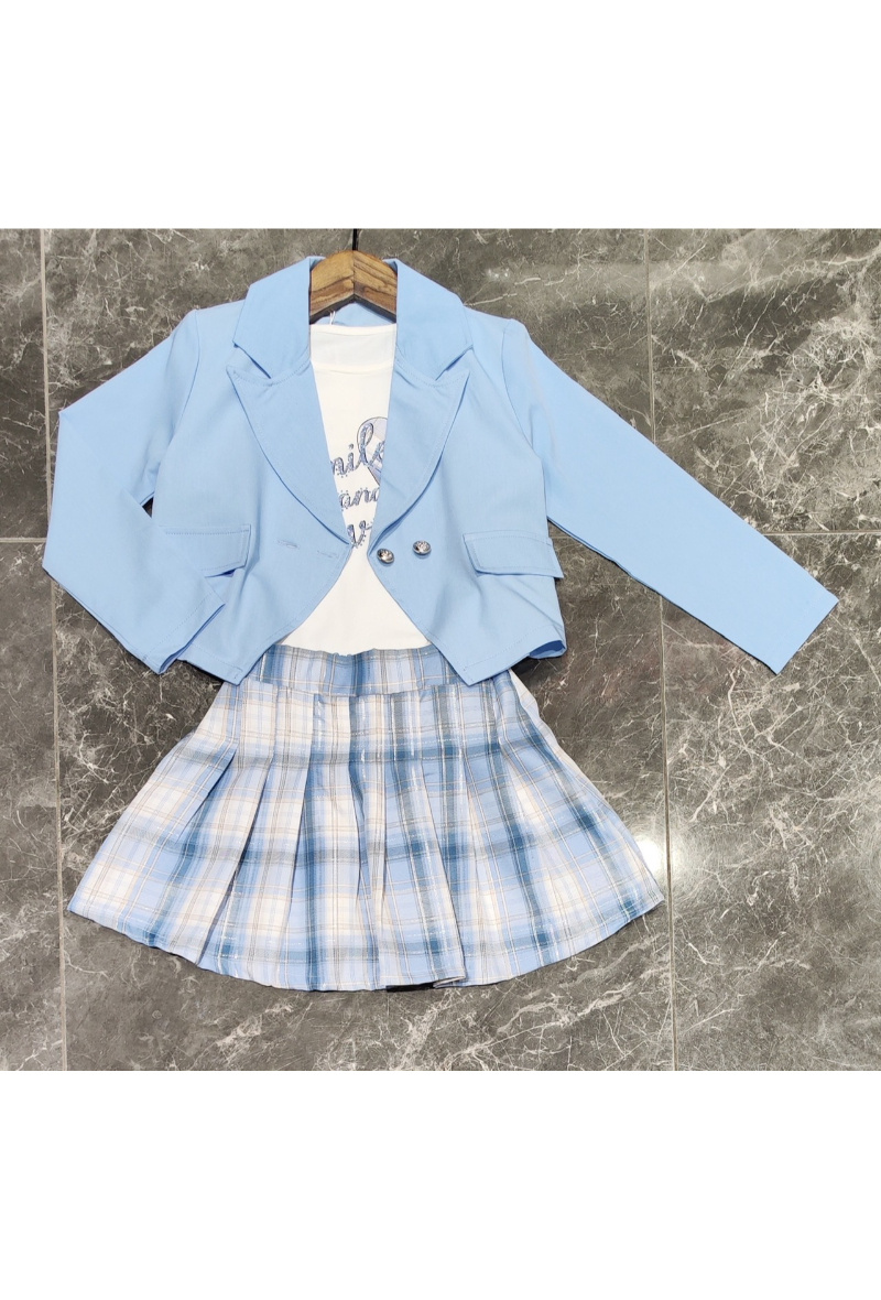 Grossiste Squared & Cubed - Ensemble veste + tshirt + jupe plissee