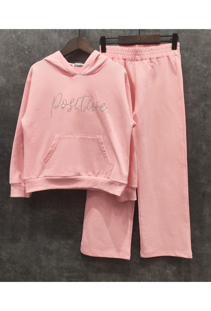 Großhändler Squared & Cubed - Jogging-Set für Mädchen mit Strasssteinen POSITIVE