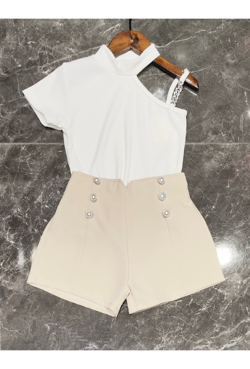 Mayorista Squared & Cubed - Conjunto niña top + shorts