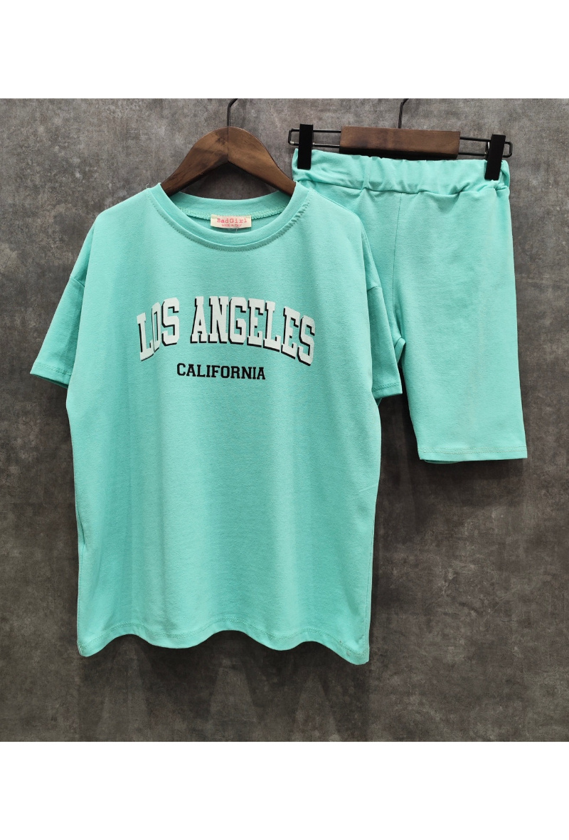 Grossiste Squared & Cubed - Ensemble tshirt oversize + cycliste LOS ANGELES