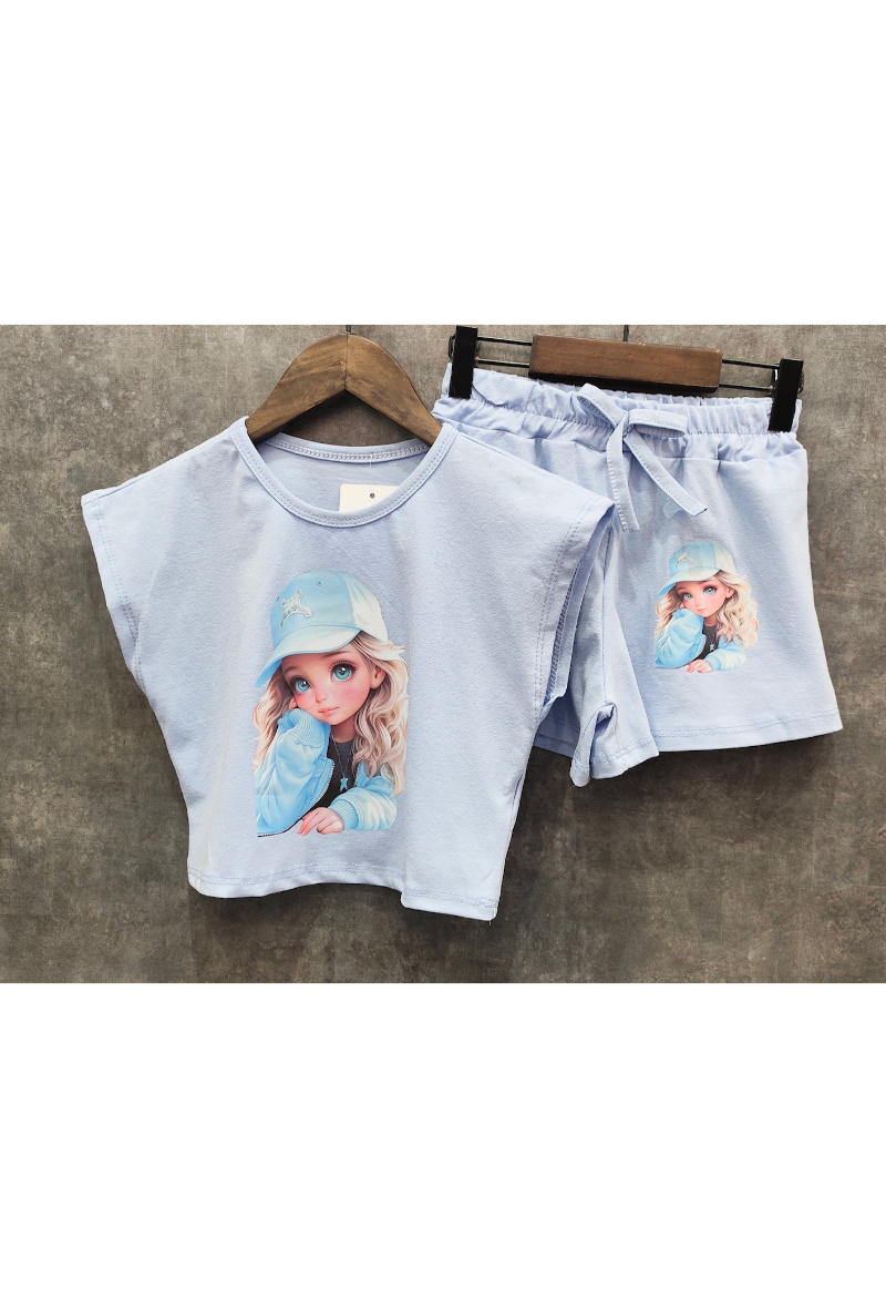 Grossista Squared & Cubed - Set maglietta in cotone + pantaloncino abbinato