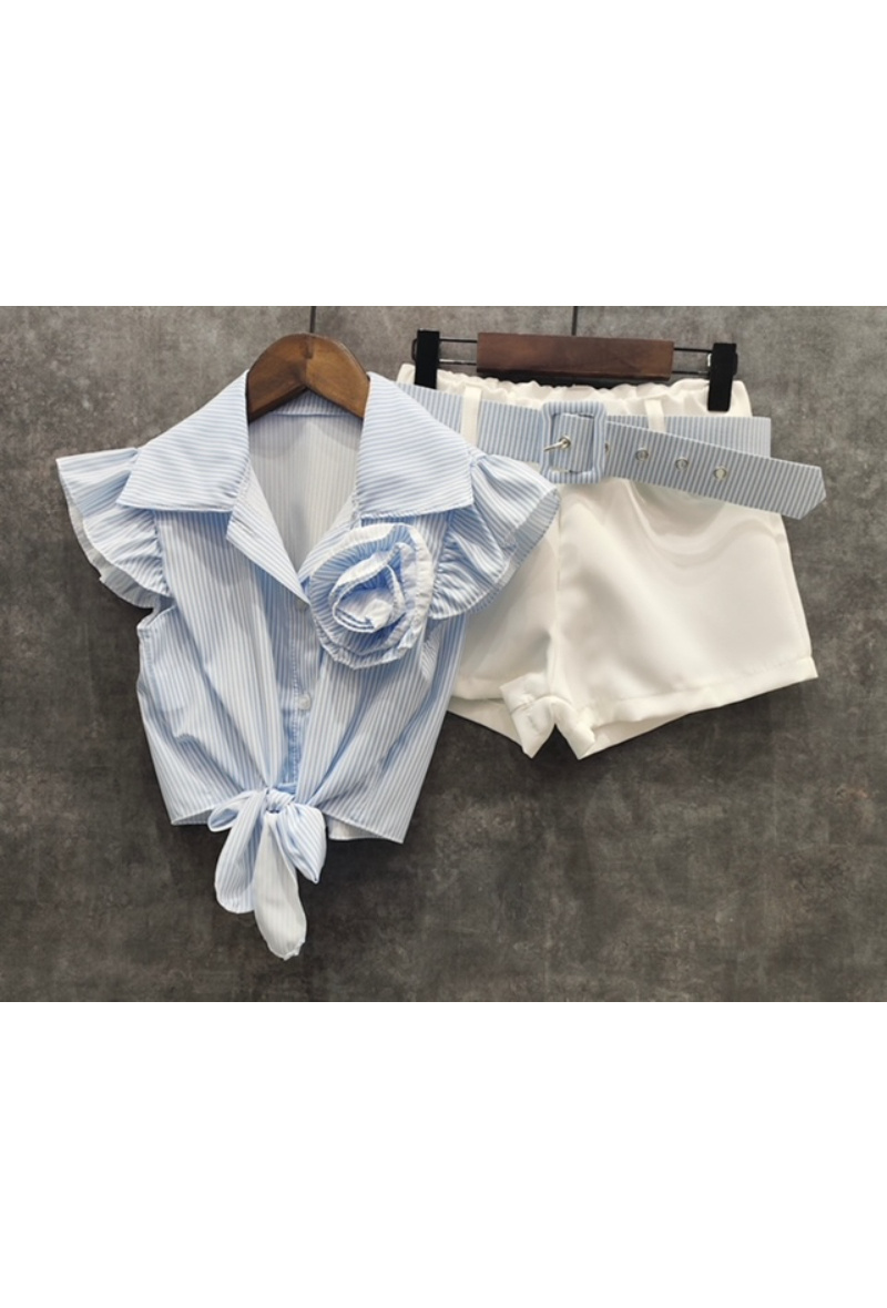 Wholesaler Squared & Cubed - Shirt + shorts set with matching belt