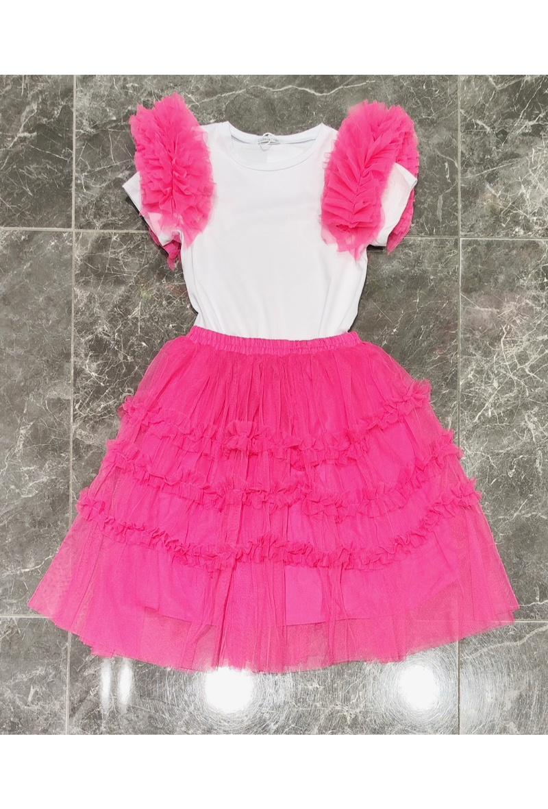 Grossista Squared & Cubed - Completo t-shirt + gonna in tulle coordinata