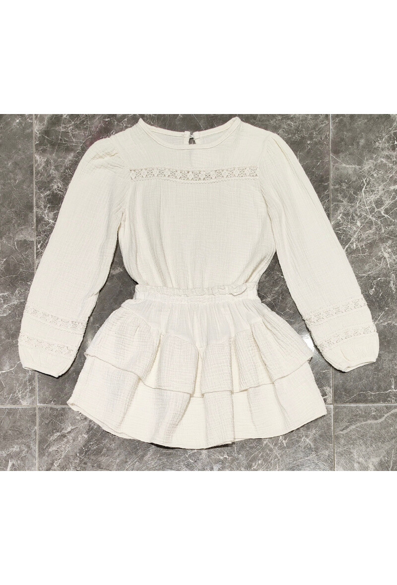 Grossista Squared & Cubed - Abito blusa + gonna in mussola di cotone