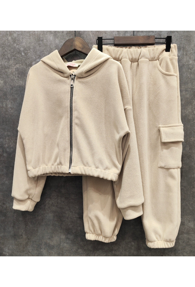 Grossiste Squared & Cubed - Ensemble jogging en polaire epais fille