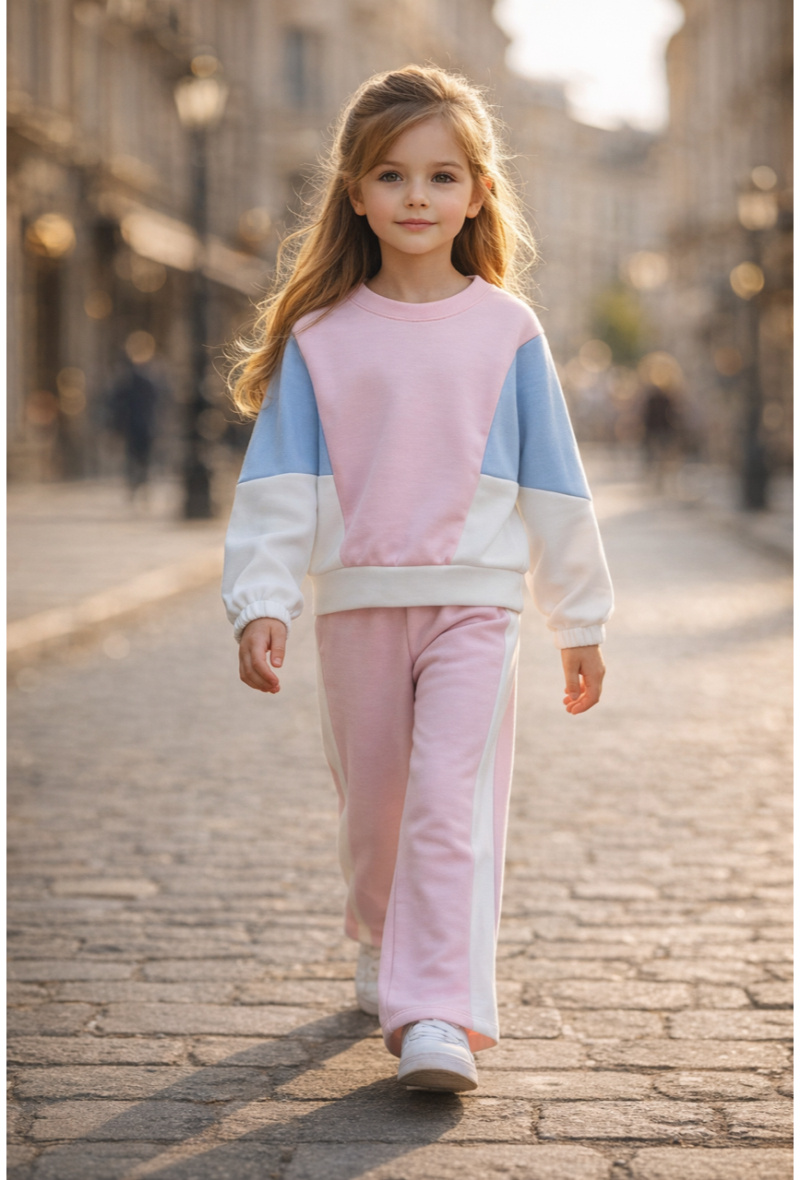Grossiste Squared & Cubed - Ensemble jogging fille colorblock