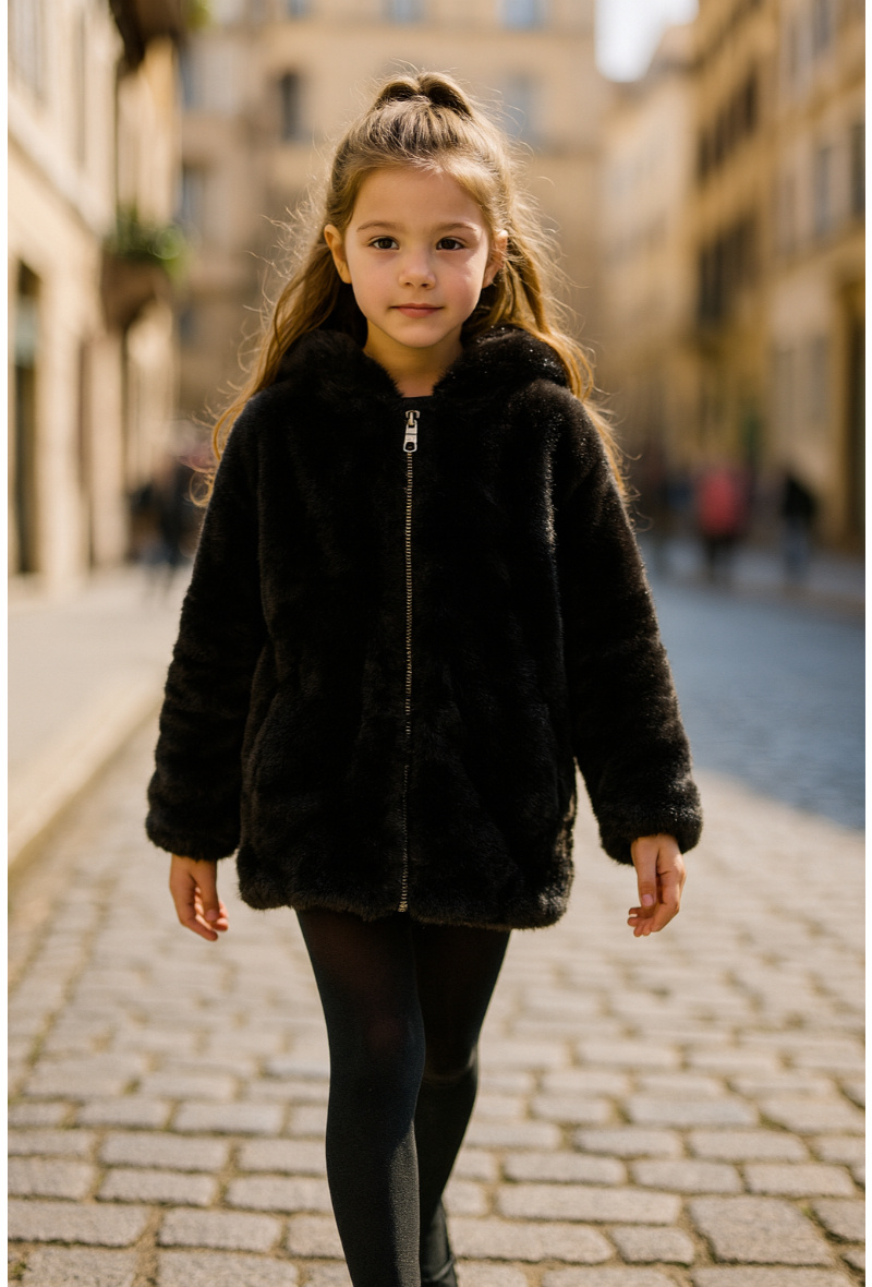 Grossiste Squared & Cubed - Manteau à capuche doux en imitation fourrure