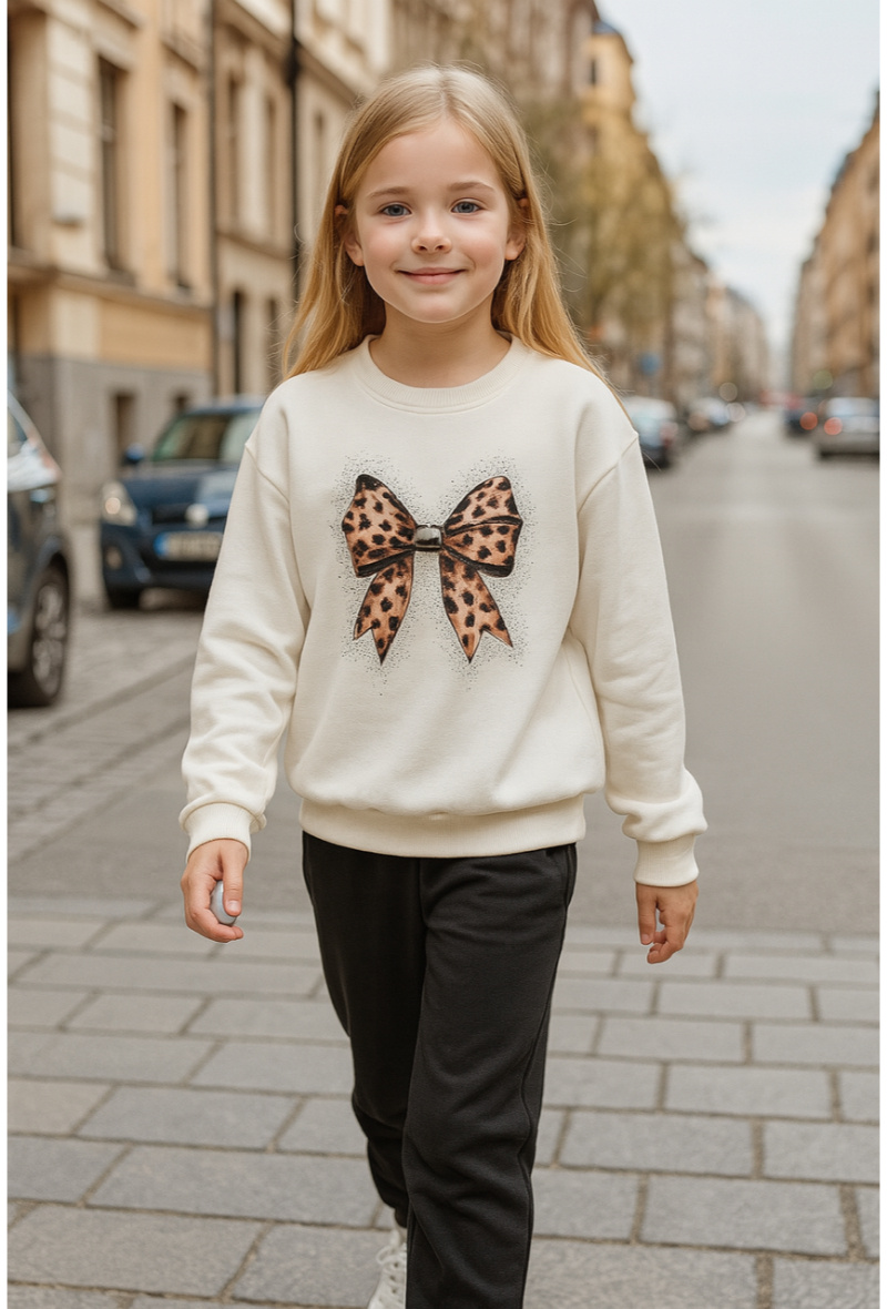 Grossiste Squared & Cubed - Ensemble jogging fille avec imprimé léopard et strass