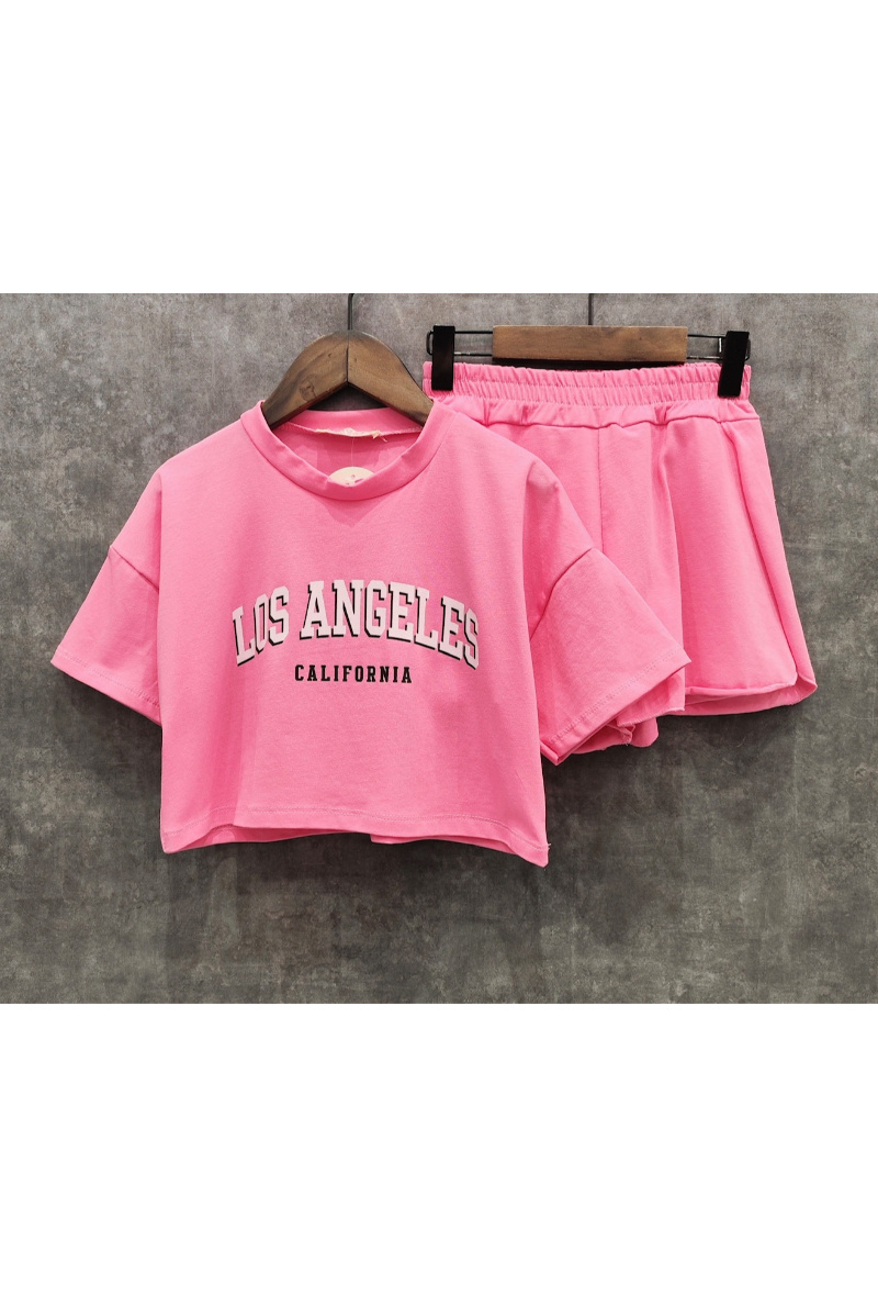 Grossiste Squared & Cubed - Ensemble crop top + short en coton