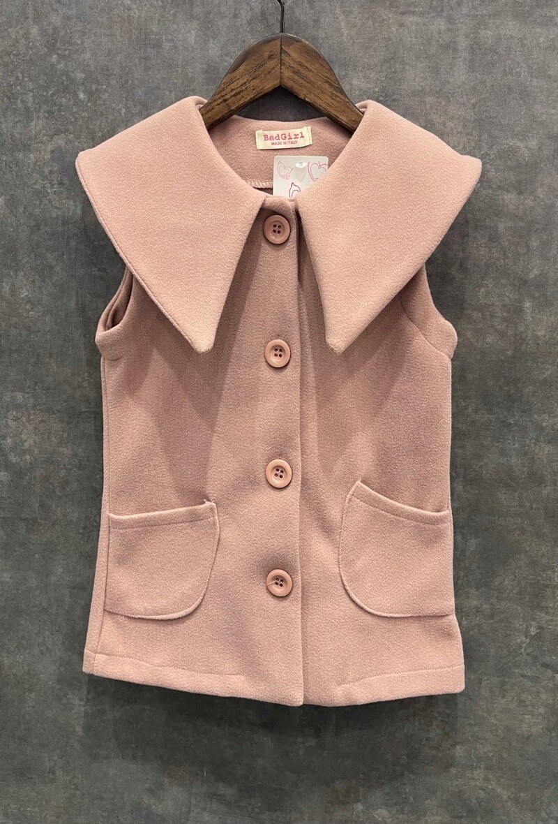 Grossiste Squared & Cubed - Gilet sans manches en laine avec grand col