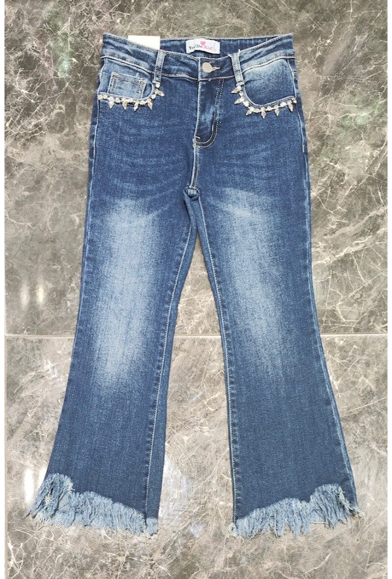 Wholesaler Squared & Cubed - Girl ripped jeans with strass