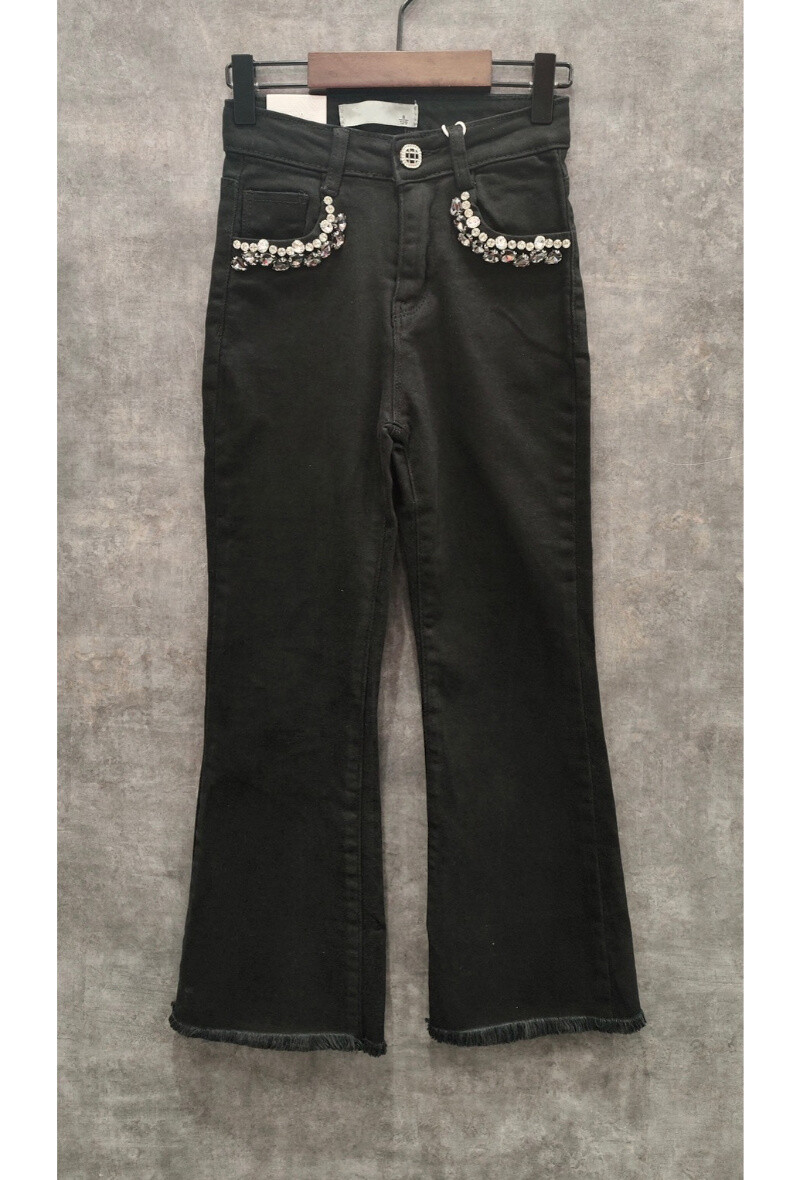 Wholesaler Squared & Cubed - Flare jeans with rhinestones