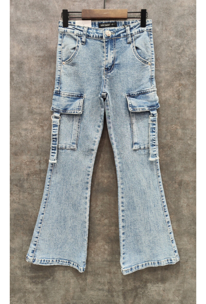 Wholesaler Squared & Cubed - Jeans flare cargo girl