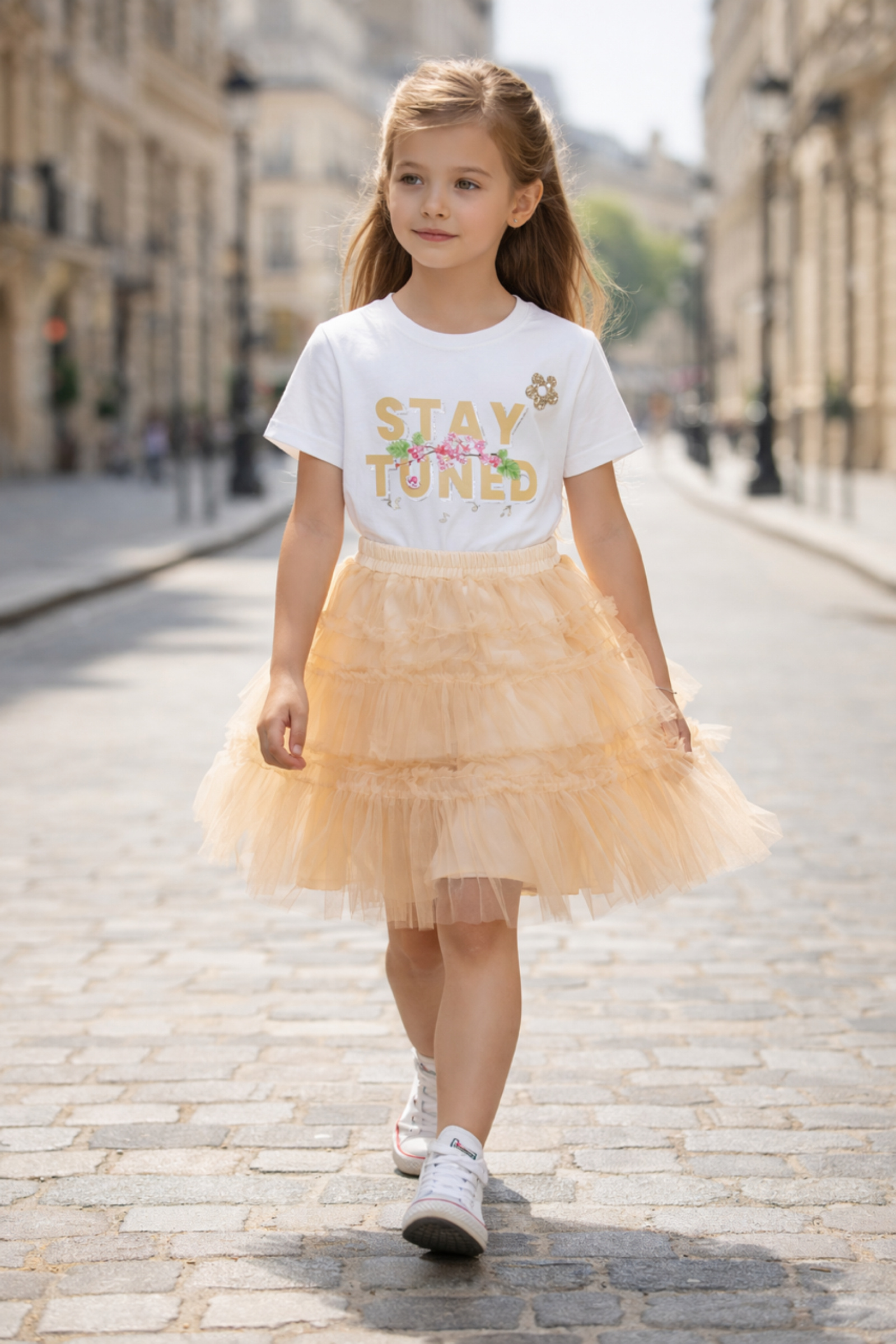 Grossiste Squared & Cubed - Jupe en tulle mi-longue fille