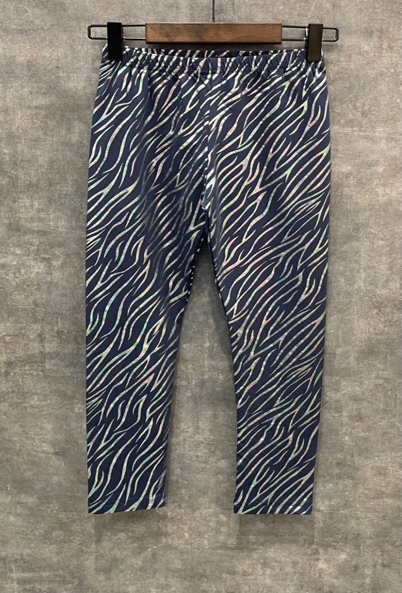 Wholesaler Squared & Cubed - Cotton legging with zebra iridescent pattern