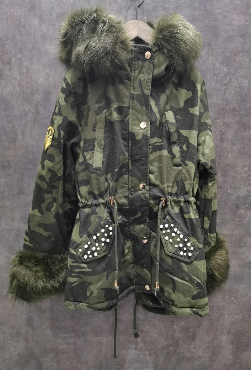 Grossiste Squared & Cubed - Parka militaire à capuche avec fourrure synthétique amovible