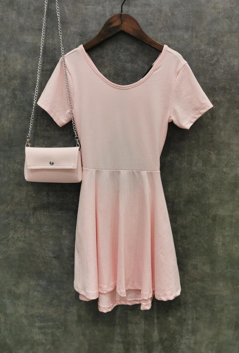Grossiste Squared & Cubed - Robe dos nu en coton avec petit sac assorti