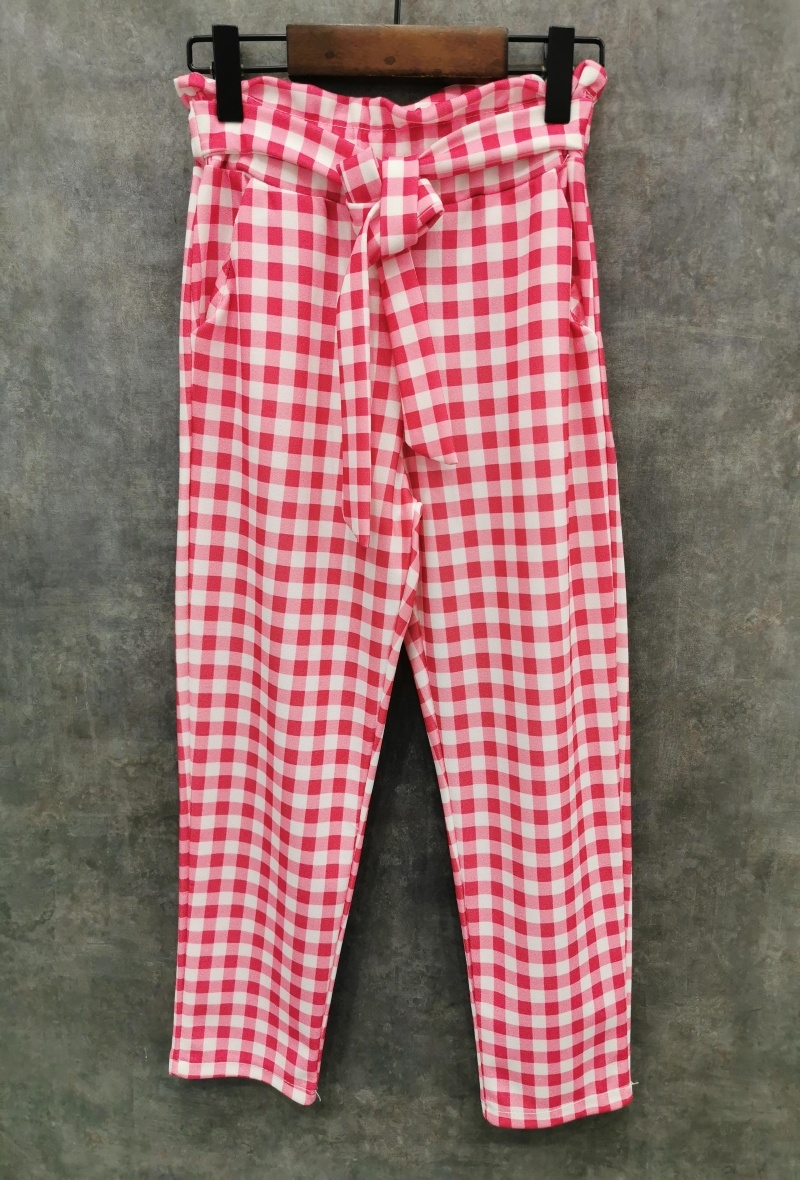 Grossiste Squared & Cubed - Pantalon paperbag à motif vichy