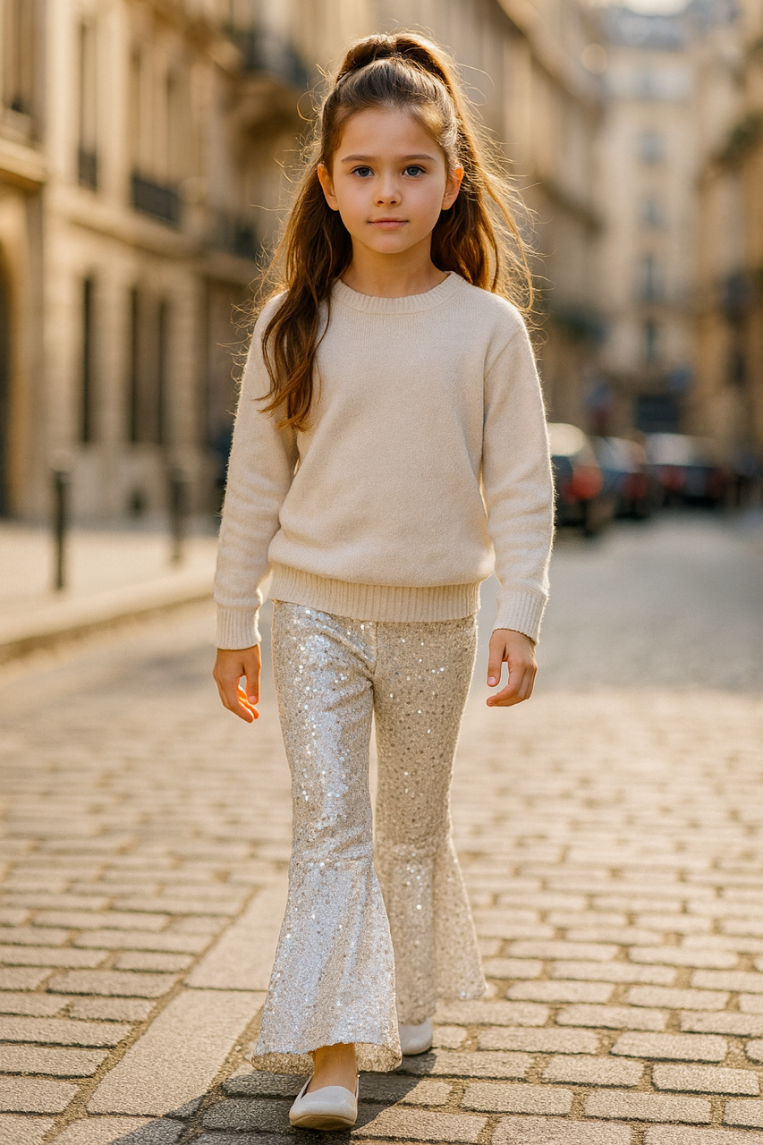 Grossiste Squared & Cubed - Pantalon pattes d'éléphant en sequins