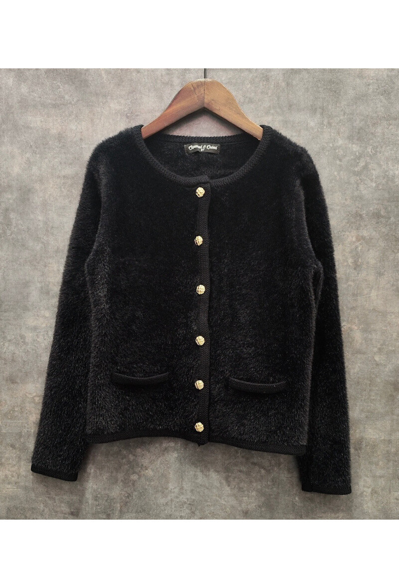 Wholesaler Squared & Cubed - Soft cardigan with gold buttons