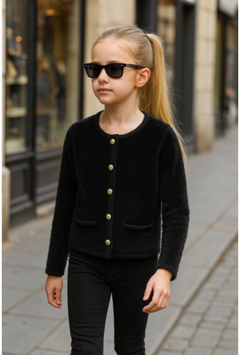 Großhändler Squared & Cubed - Mädchen Strickjacke aus weichem Strick