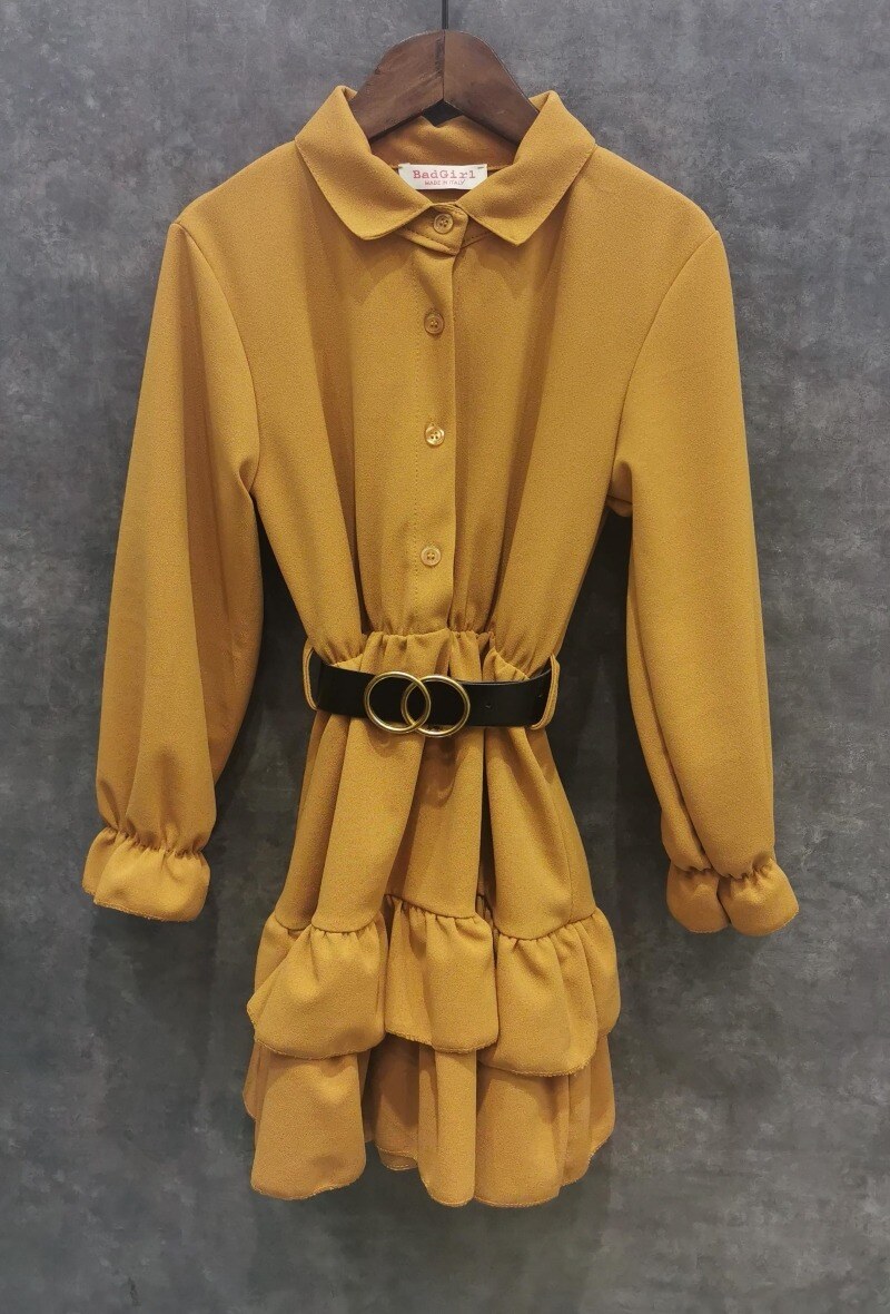 Grossiste Squared & Cubed - Robe à volants avec ceinture