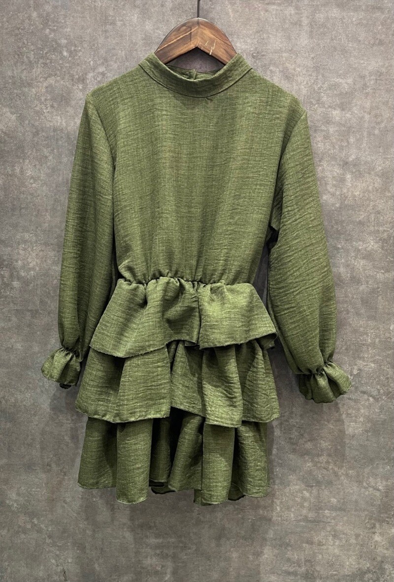 Grossiste Squared & Cubed - Robe mi-col avec volants
