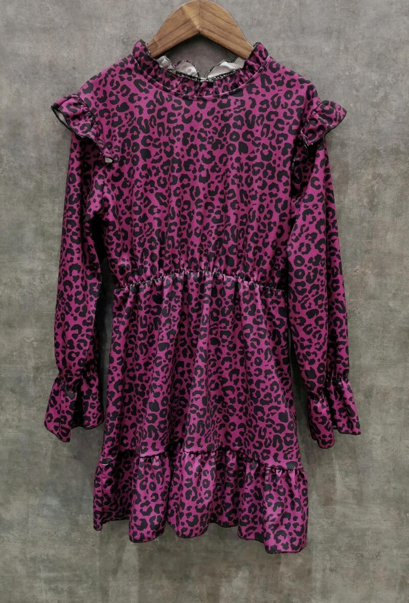 Grossiste Squared & Cubed - Robe a volants imprimee leopard