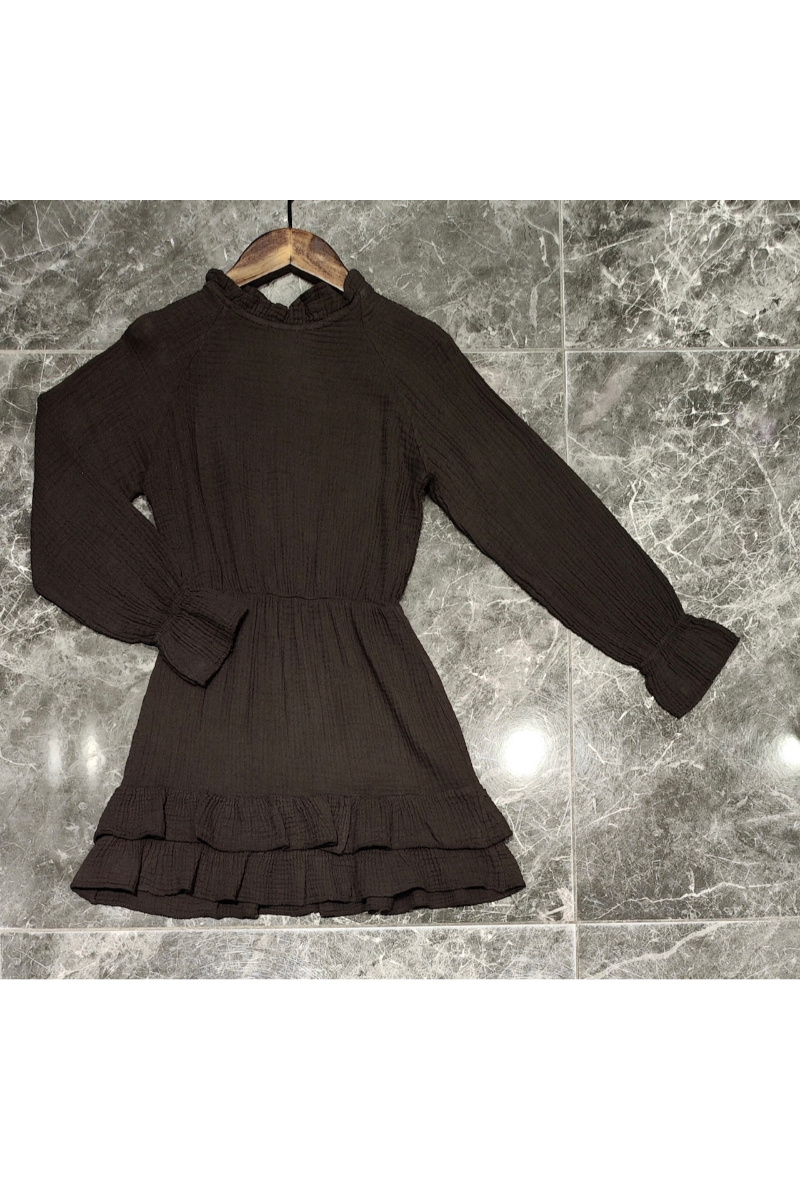 Grossista Squared & Cubed - Abito in chiffon di cotone con volant