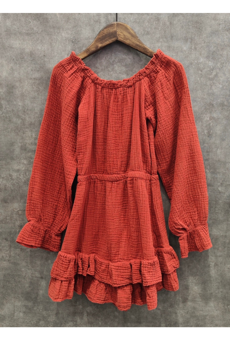 Großhändler Squared & Cubed - Kleid aus Baumwollgaze