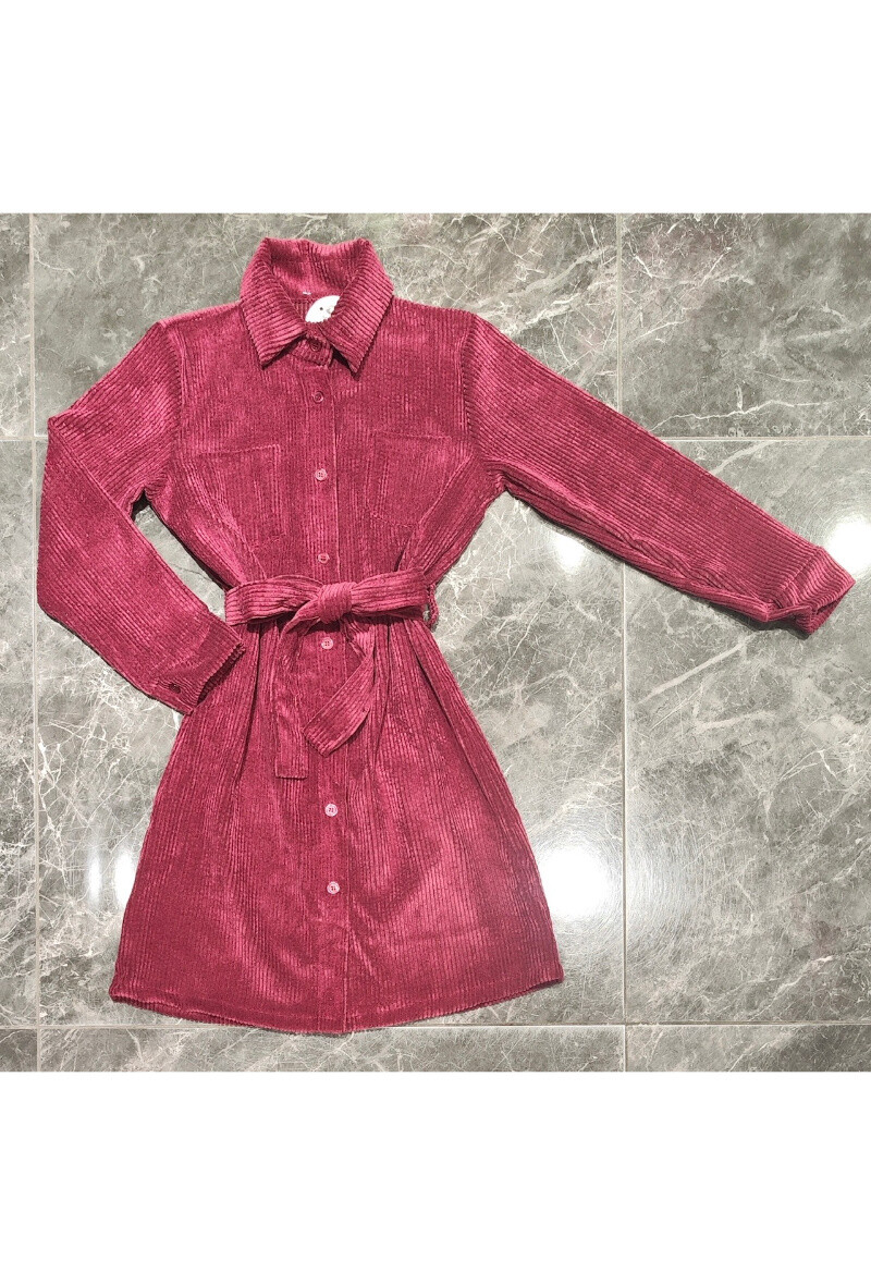 Wholesaler Squared & Cubed - Corduroy shirt + shorts set with belt
