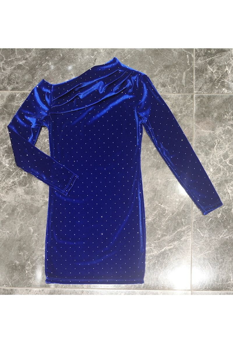 Wholesaler Squared & Cubed - Velvet dress with small diamond rhinestones