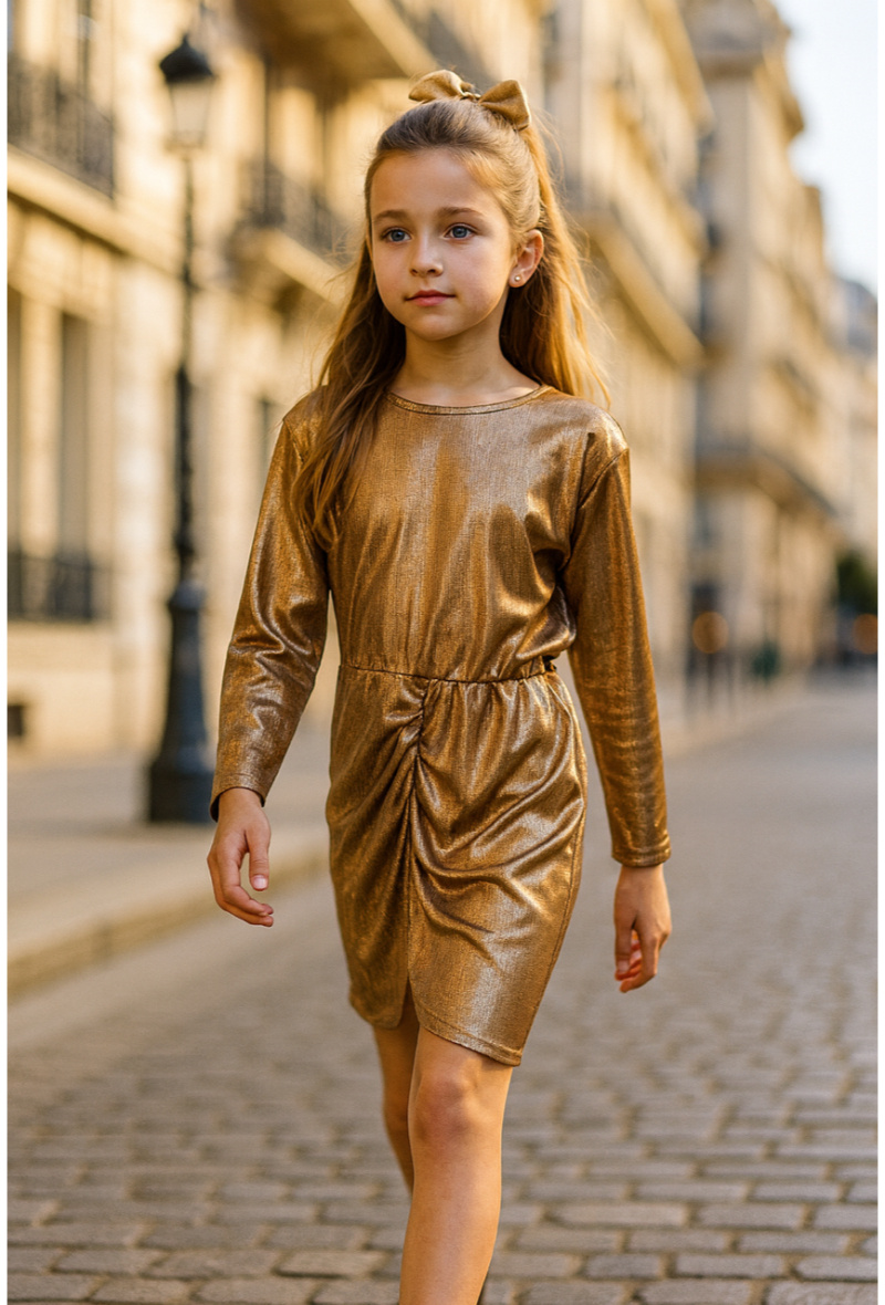 Großhändler Squared & Cubed - Mittellanges Partykleid aus schimmerndem Stoff