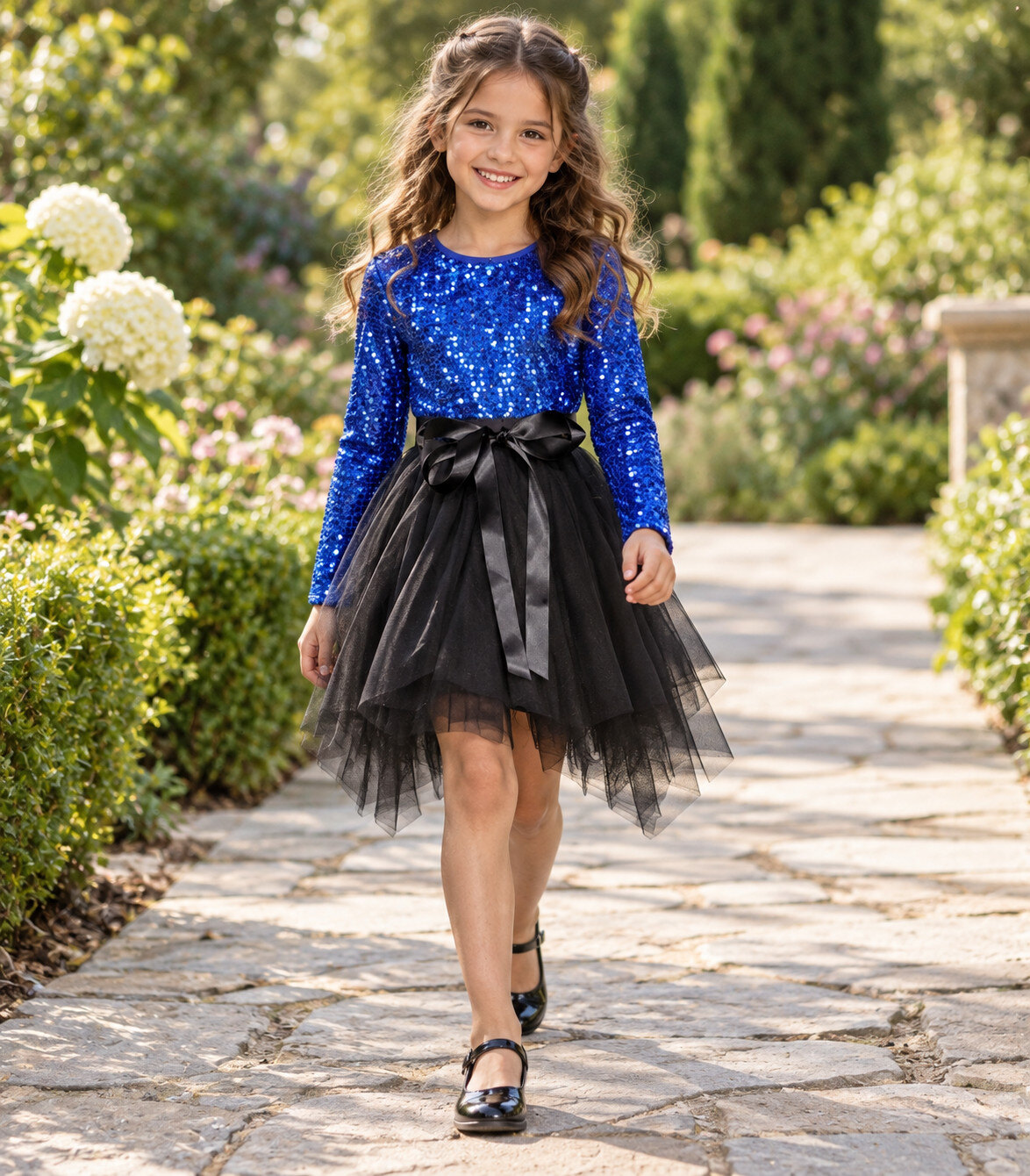 Wholesaler Squared & Cubed - Girls' dress with sequins and tulle