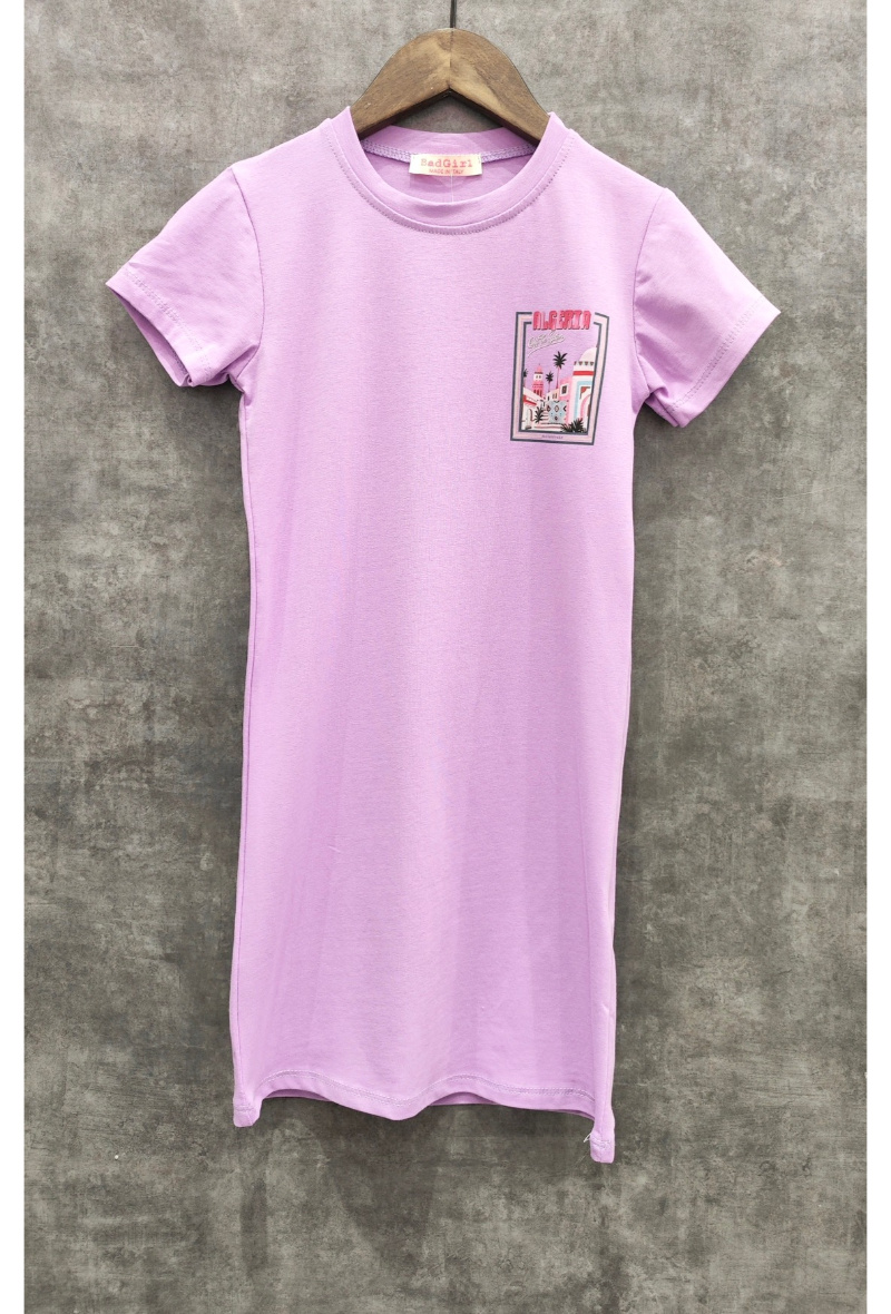 Grossista Squared & Cubed - Abito t-shirt in cotone stampato fronte + retro ALGERIA
