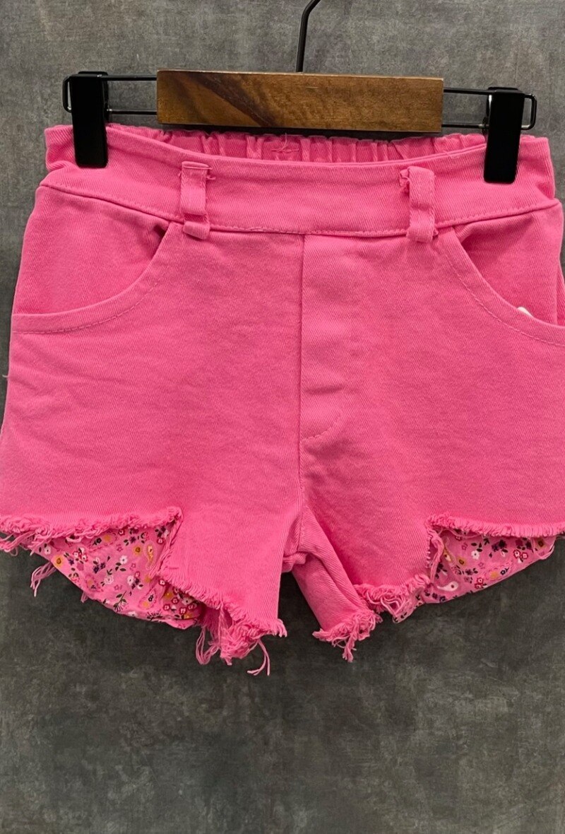 Short con tasche stampate liberty - Fucsia - 1 - formato grande