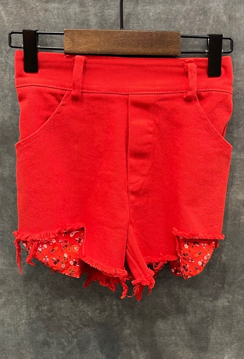 Short con tasche stampate liberty - Rosso - 1 - formato grande