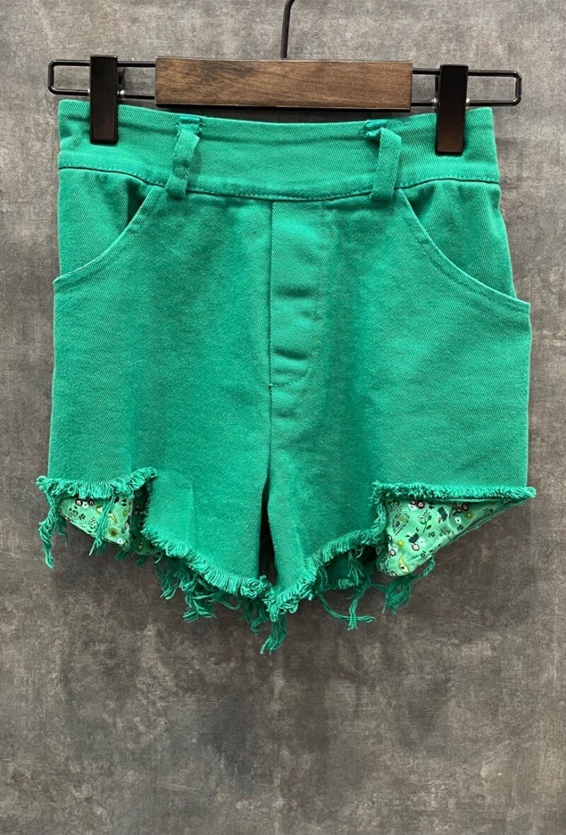 Short con tasche stampate liberty - Verde Scuro - 1 - formato grande