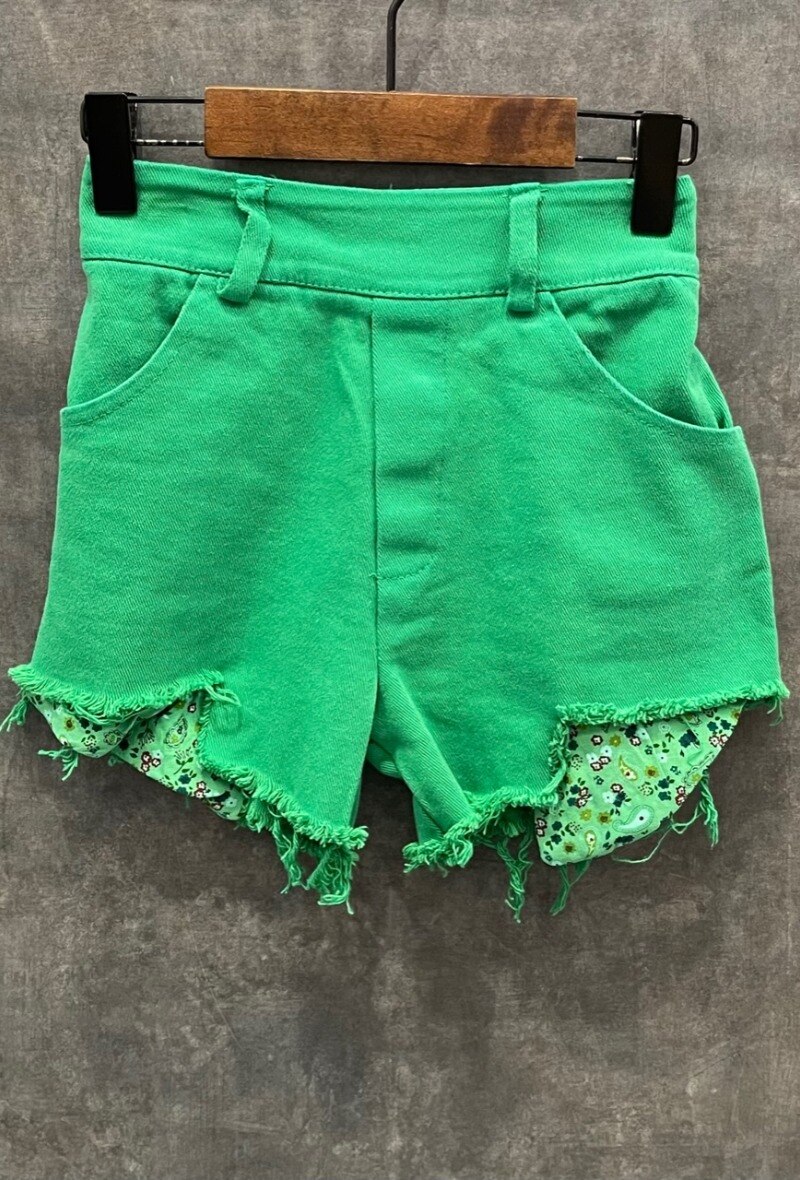 Short con tasche stampate liberty - Verde - 1 - formato grande
