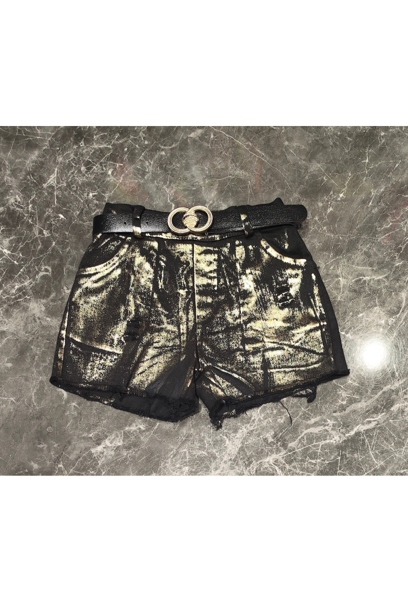 Grossiste Squared & Cubed - Short fille avec effet peinture doree