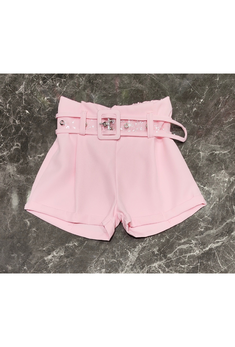 Short ragazza con cintura - Rosa Ombra - 1 - formato grande