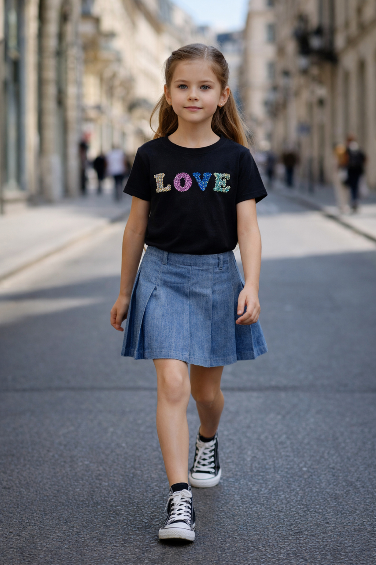 Grossiste Squared & Cubed - Jupe short plissée en chambray