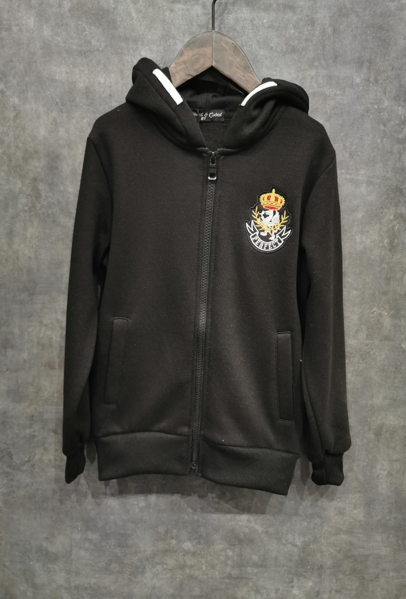 Grossiste Squared & Cubed - SWEAT A ZIP BRODE AVEC BANDES LATERALES