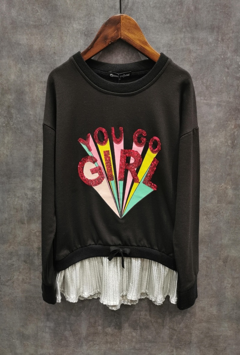 Grossiste Squared & Cubed - SWEAT A COL ROND IMPRIME AVEC SEQUINS