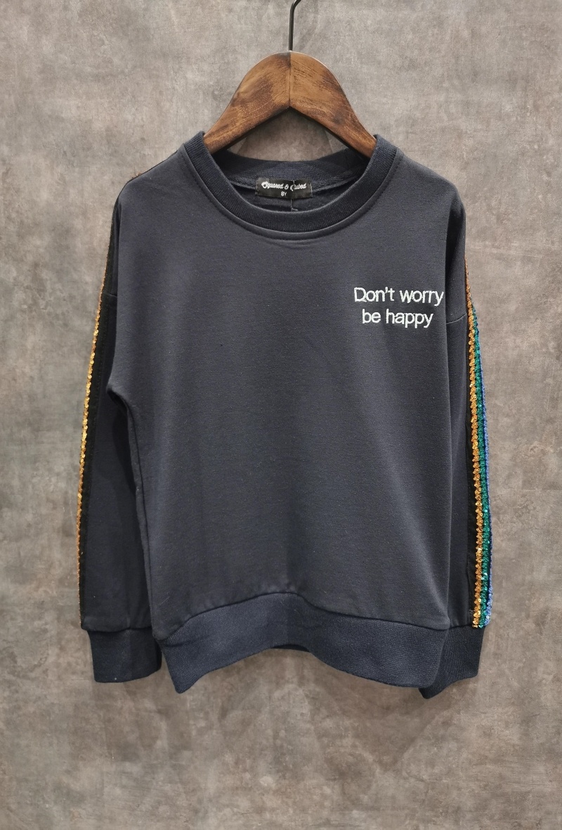 Grossiste Squared & Cubed - SWEAT A COL ROND AVEC BANDES DE SEQUINS
